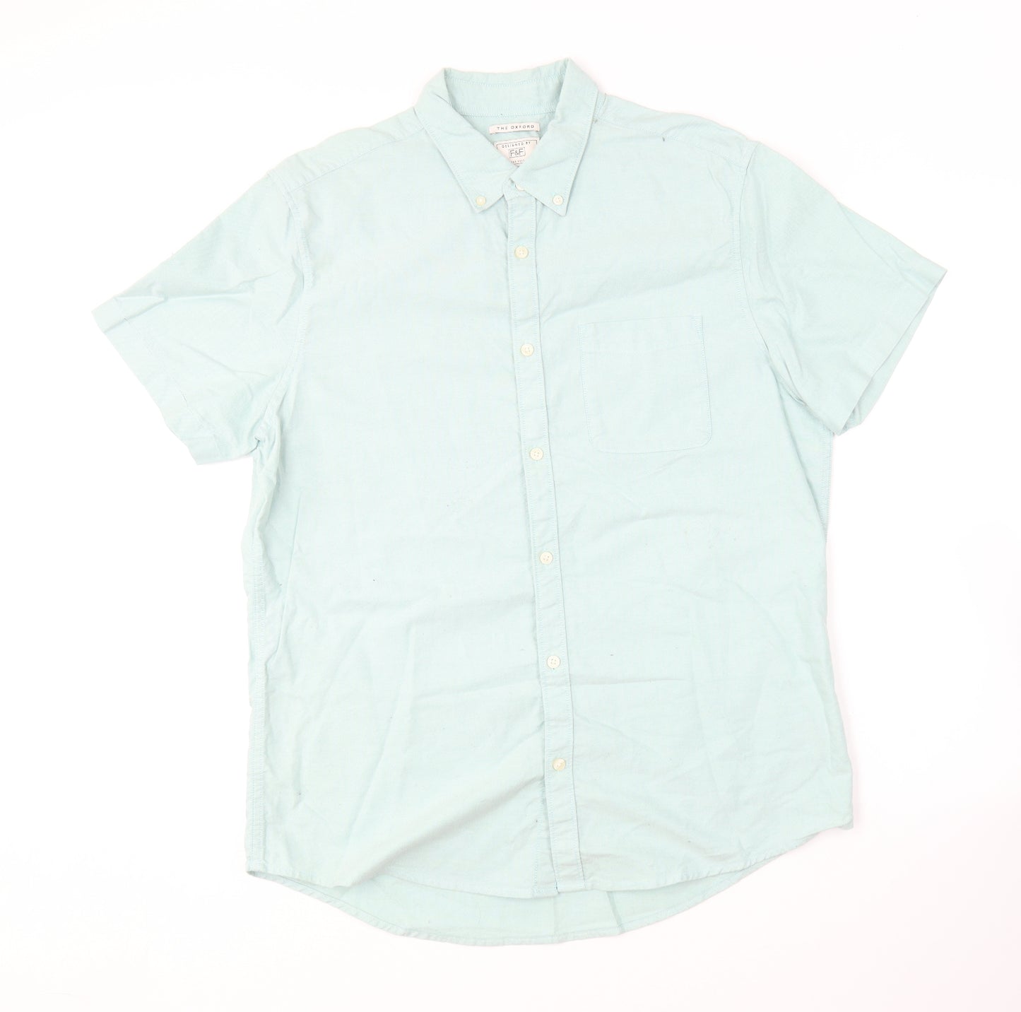 NEXT Mens Green  Cotton  Button-Up Size L Collared