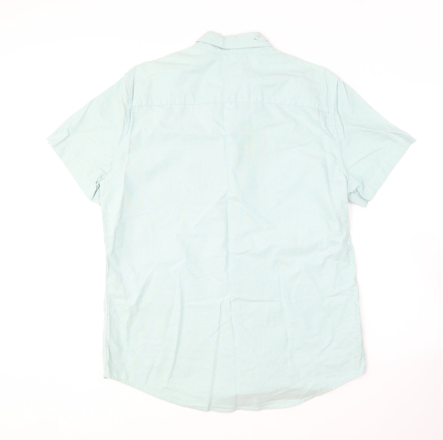 NEXT Mens Green  Cotton  Button-Up Size L Collared