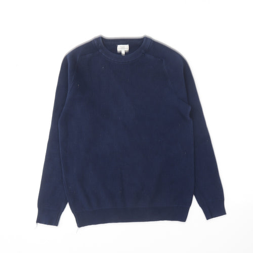 NEXT Mens Blue Round Neck  Cotton Pullover Jumper Size S