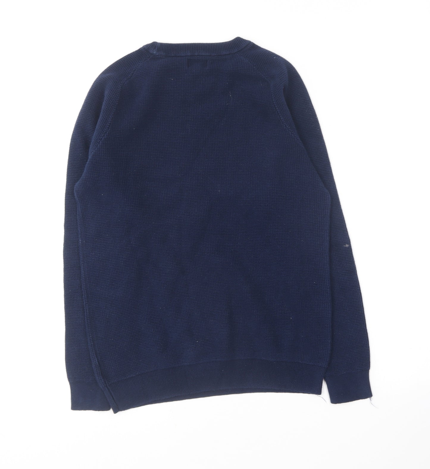NEXT Mens Blue Round Neck  Cotton Pullover Jumper Size S