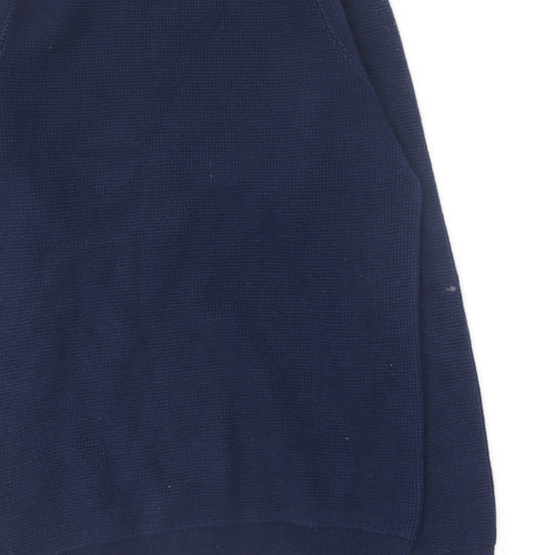 NEXT Mens Blue Round Neck  Cotton Pullover Jumper Size S
