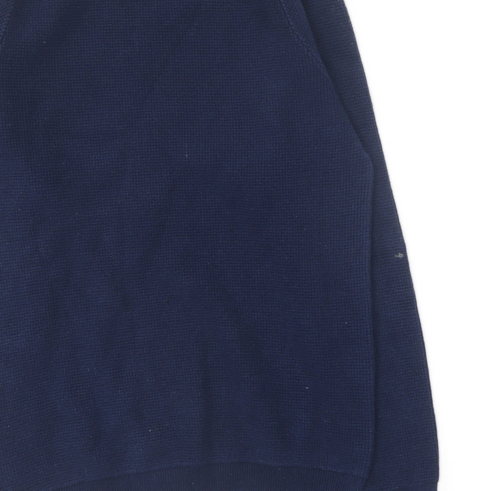 NEXT Mens Blue Round Neck  Cotton Pullover Jumper Size S