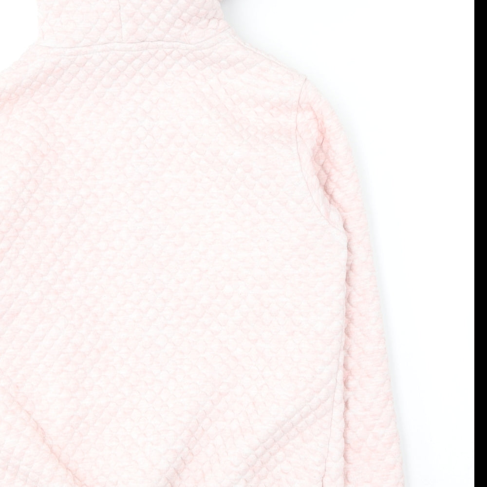 Nike Womens Pink  Cotton Full Zip Hoodie Size S