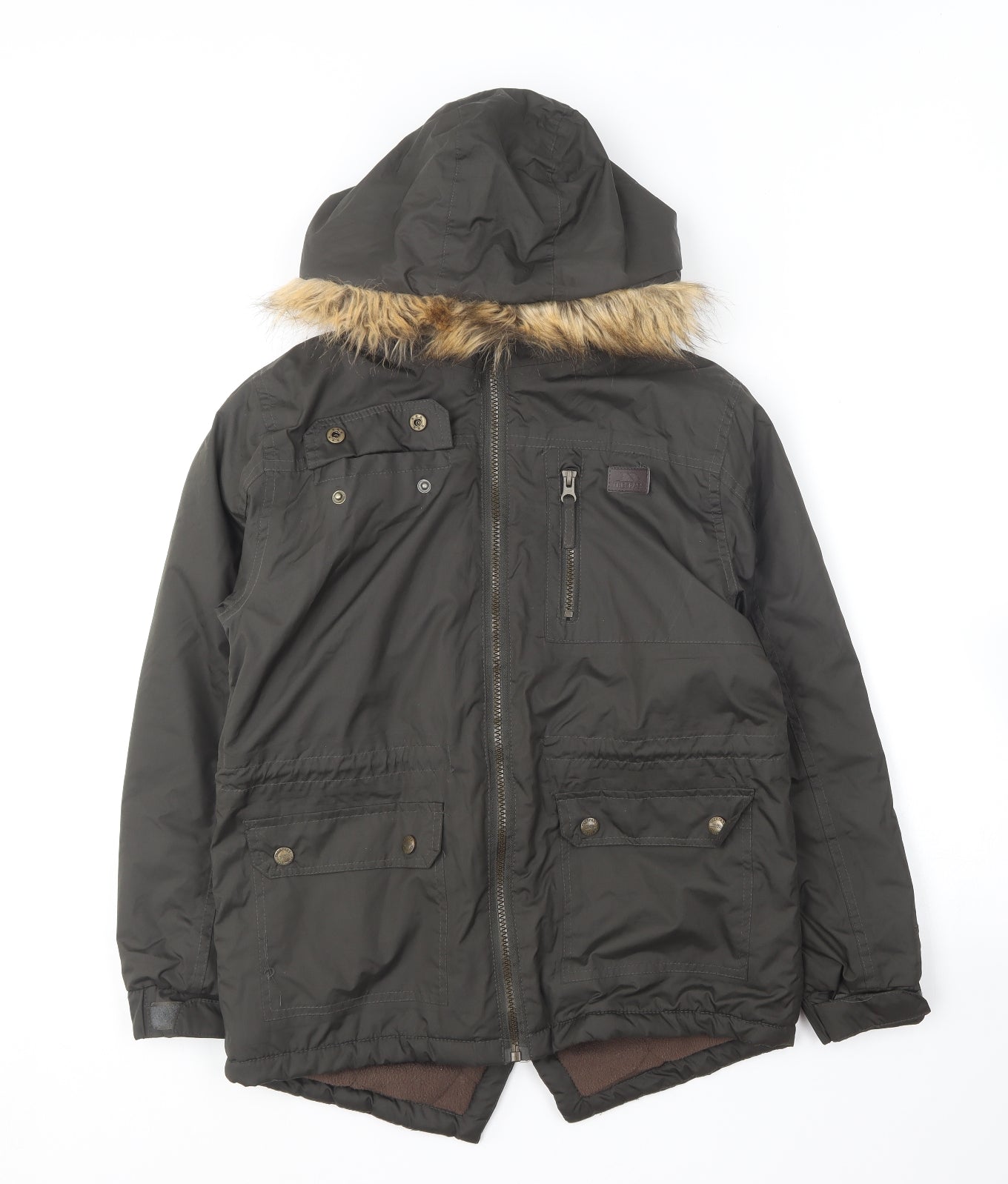 Trespass Boys Green   Parka Coat Size 9-10 Years
