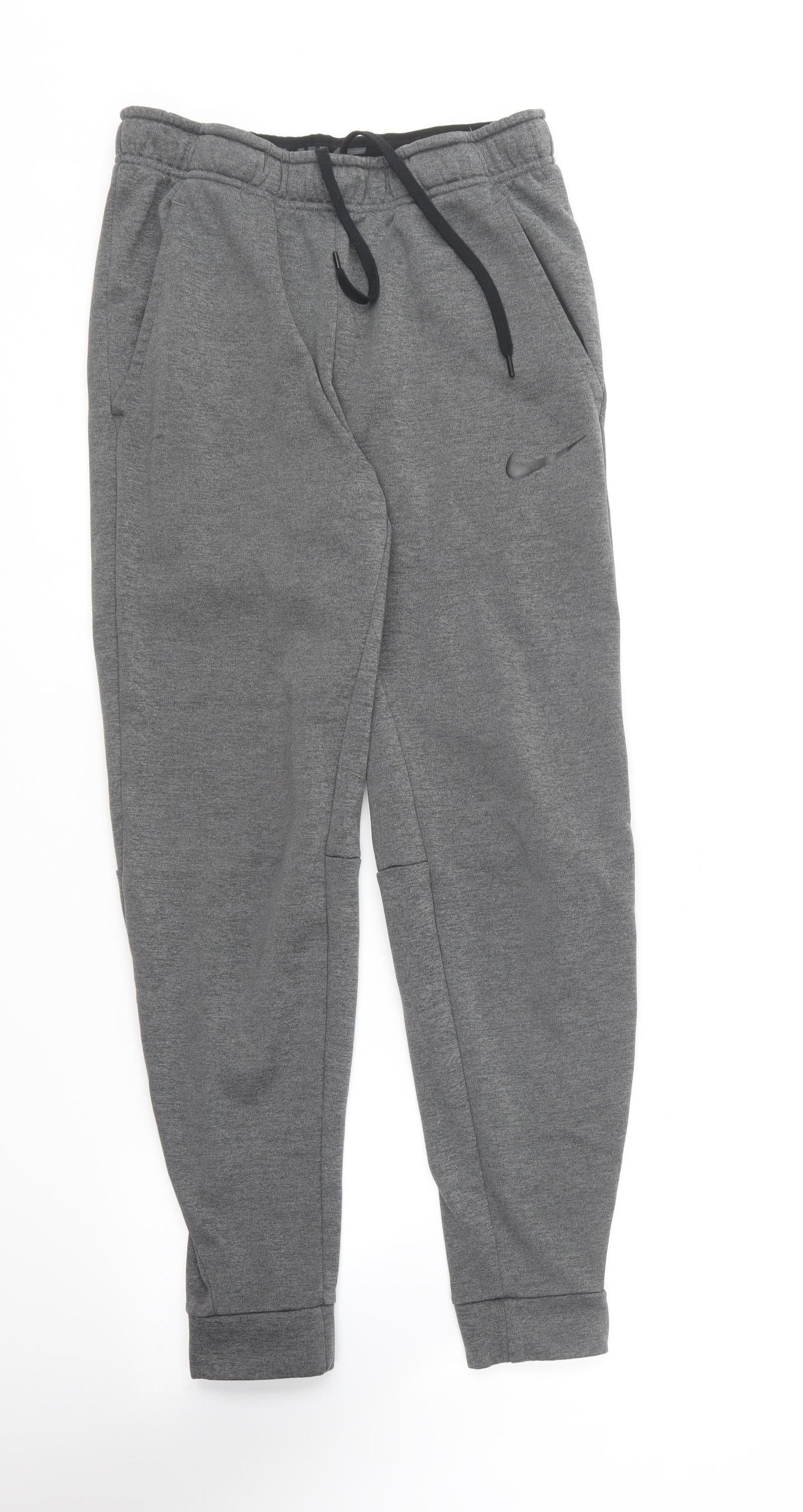 Nike Mens Grey  Polyester Jogger Trousers Size S L25 in Regular