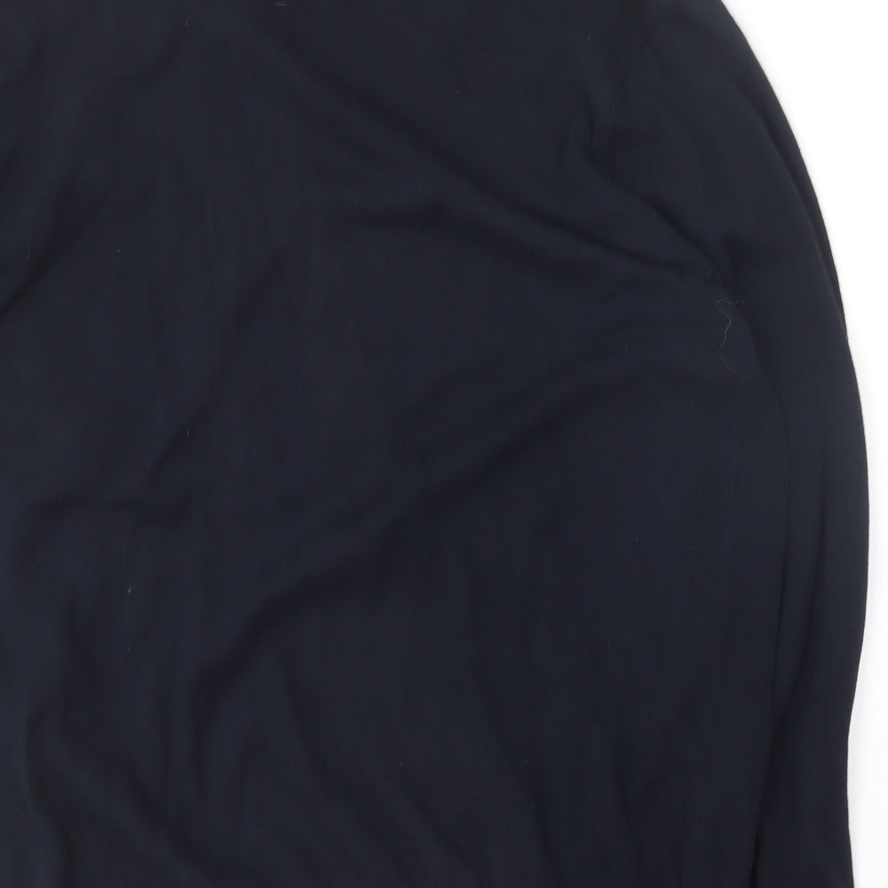 Thomas Nash Mens Blue V-Neck  Cotton Pullover Jumper Size L