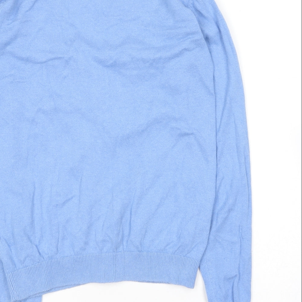 Primark Womens Blue Round Neck  Cotton Cardigan Jumper Size S