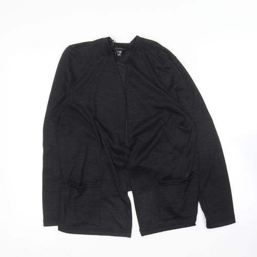 Atmosphere Womens Black V-Neck  Polyester Cardigan Jumper Size 10