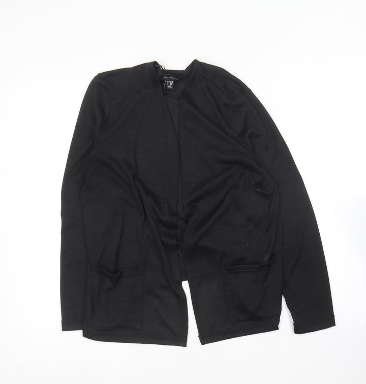 Atmosphere Womens Black V-Neck  Polyester Cardigan Jumper Size 10