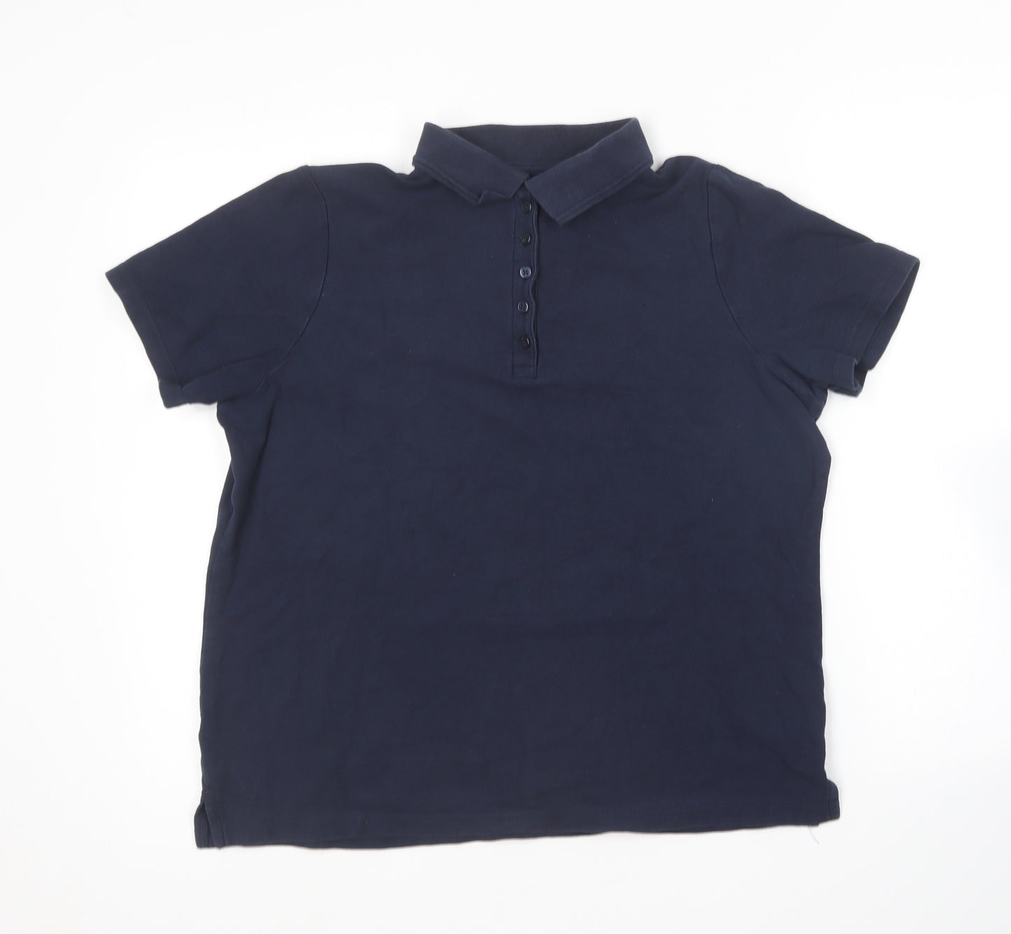 Dunnes Stores Mens Blue  Cotton  Polo Size L Collared