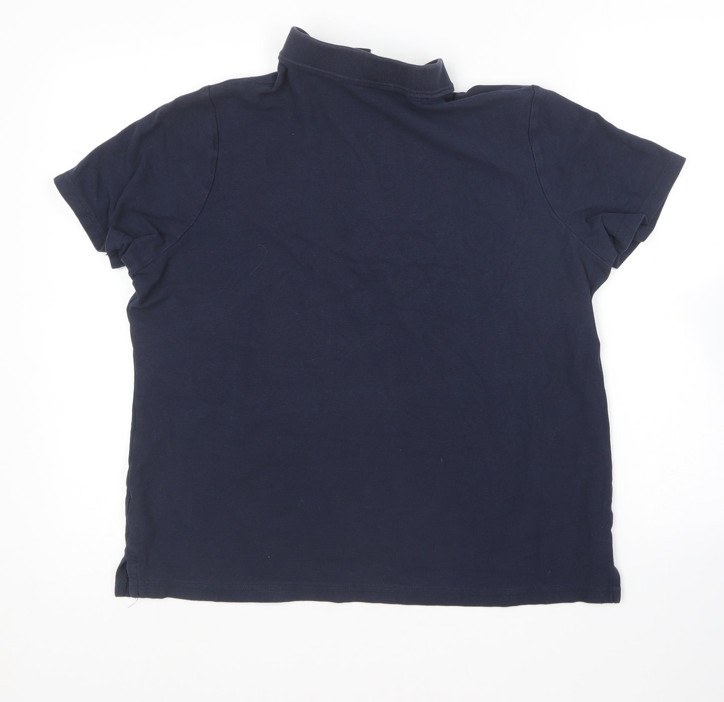 Dunnes Stores Mens Blue  Cotton  Polo Size L Collared