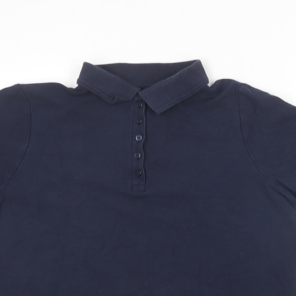 Dunnes Stores Mens Blue  Cotton  Polo Size L Collared