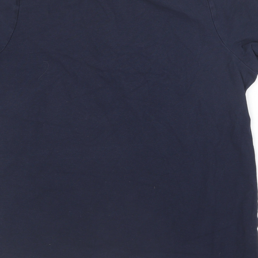 Dunnes Stores Mens Blue  Cotton  Polo Size L Collared