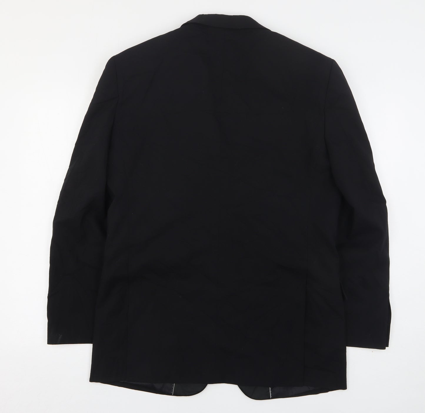 Moss Bros Mens Black  Polyester Jacket Suit Jacket Size 38