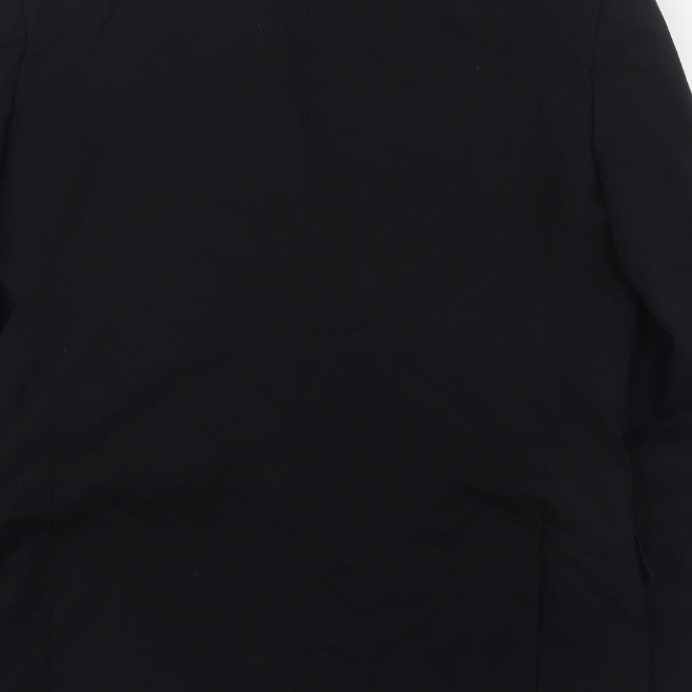 Moss Bros Mens Black  Polyester Jacket Suit Jacket Size 38