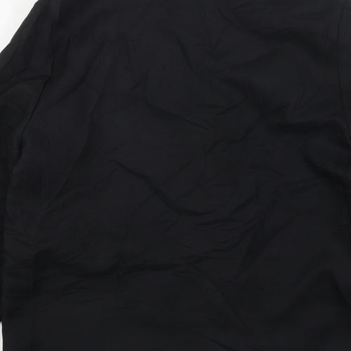 Preworn Womens Black  Nylon Jacket Suit Jacket Size 12
