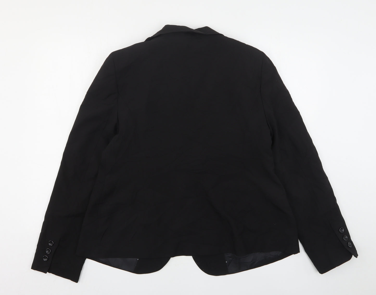 Dorothy Perkins Womens Black  Polyester Jacket Suit Jacket Size 18