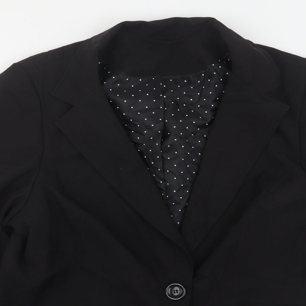 Dorothy Perkins Womens Black  Polyester Jacket Suit Jacket Size 18