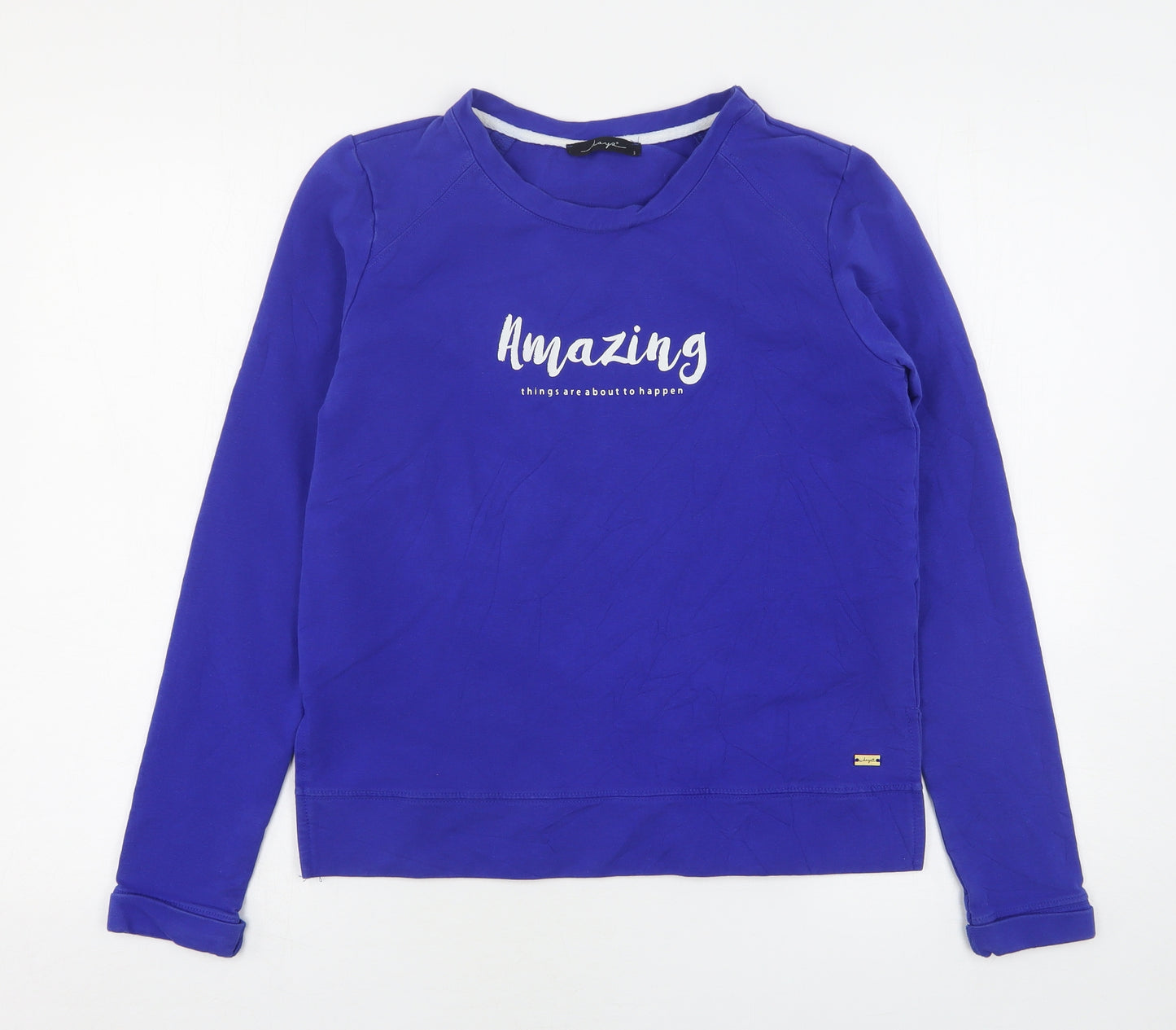 Dayz Womens Blue  Cotton Pullover Sweatshirt Size S