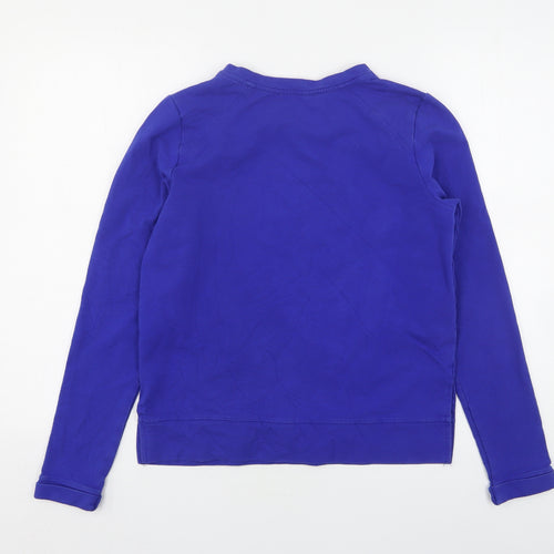 Dayz Womens Blue  Cotton Pullover Sweatshirt Size S