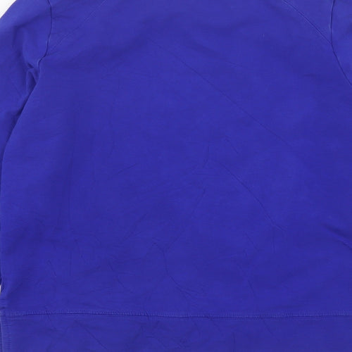 Dayz Womens Blue  Cotton Pullover Sweatshirt Size S