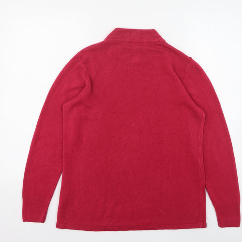 Alexander Womens Pink Round Neck  Acrylic Pullover Jumper Size L