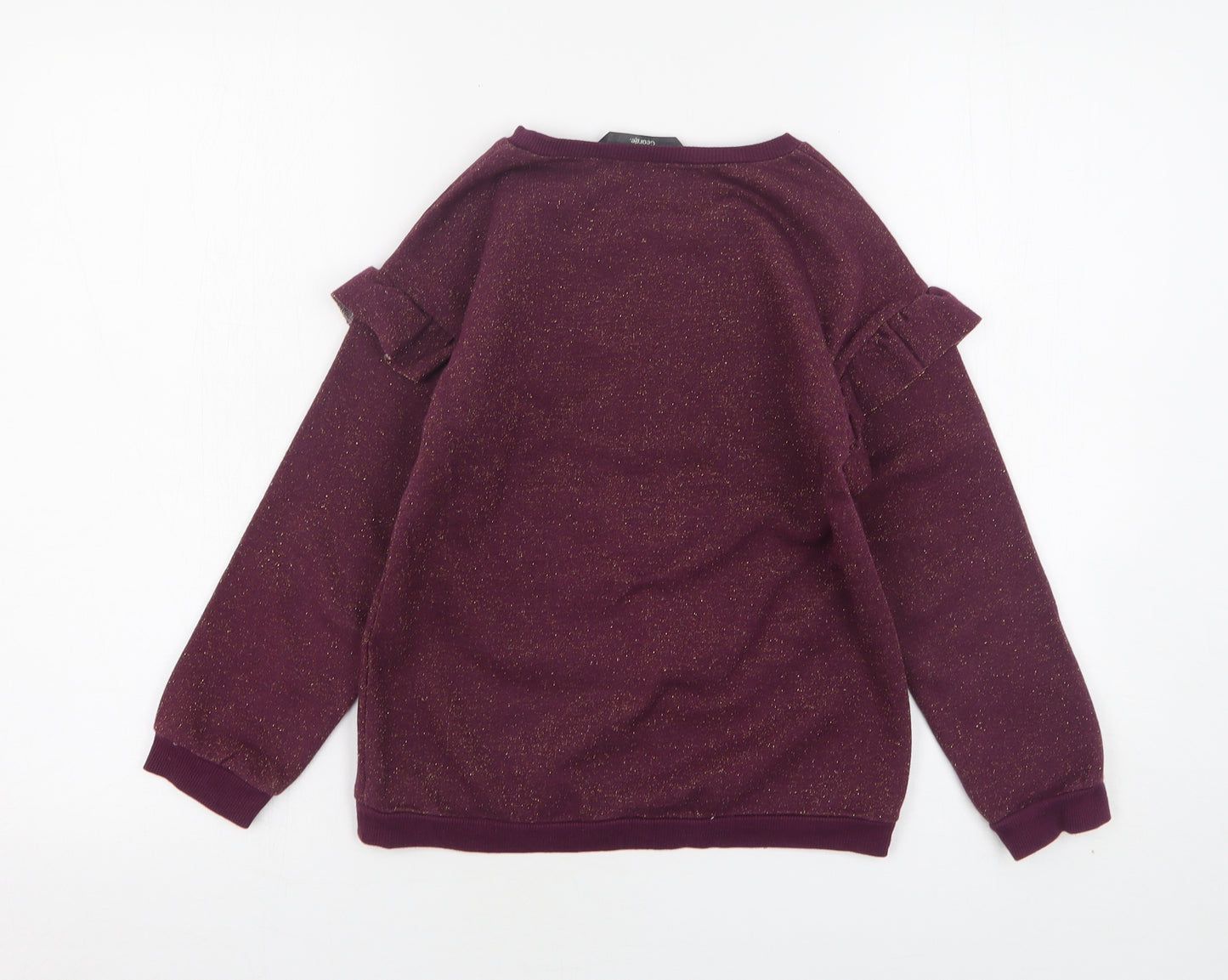 George Girls Purple  Cotton Pullover Sweatshirt Size 8-9 Years