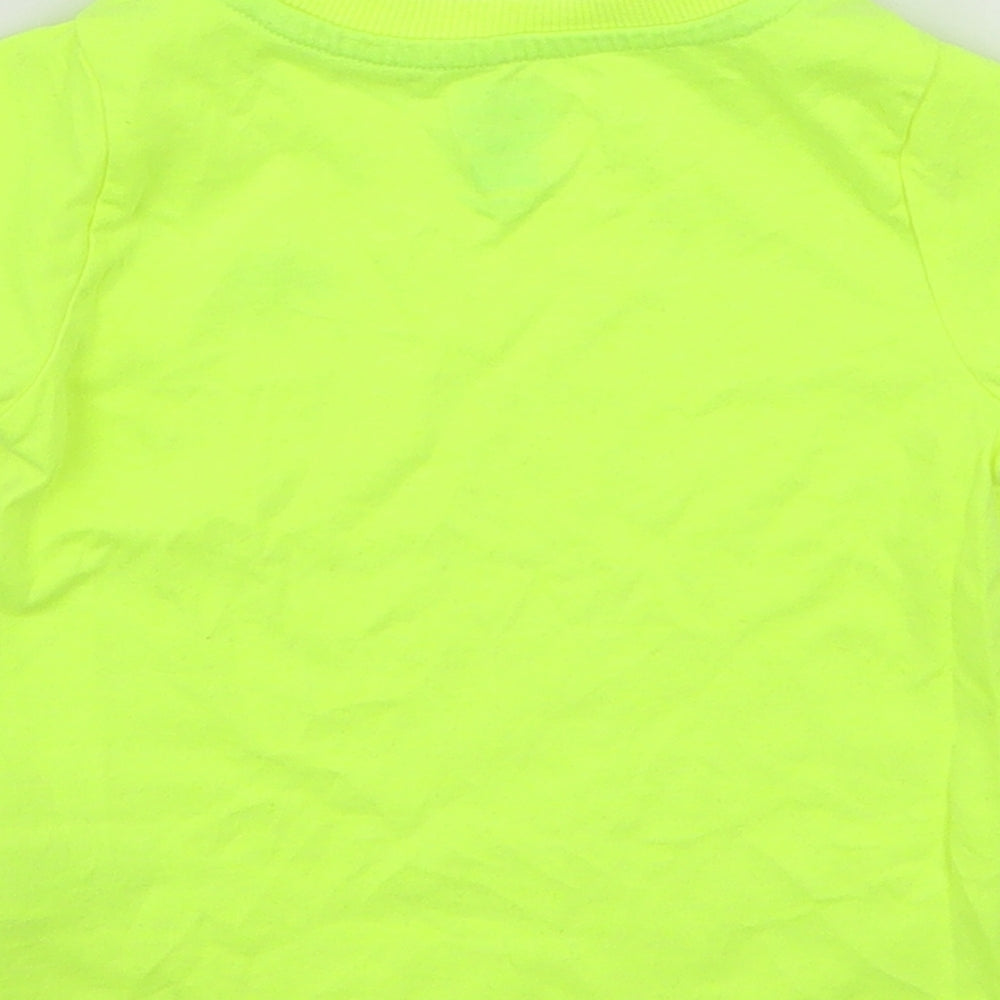 F&F Boys Green  Cotton Basic T-Shirt Size 12-18 Months Round Neck