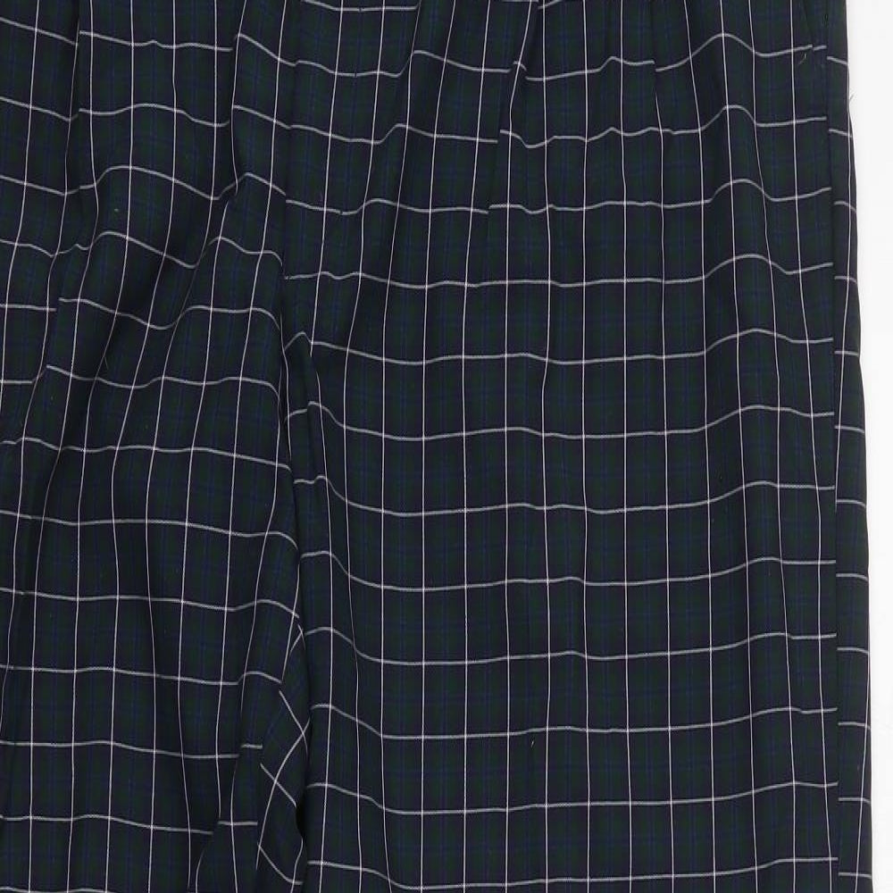 JRB Mens Green Plaid Polyester Trousers  Size 40 L31 in Regular