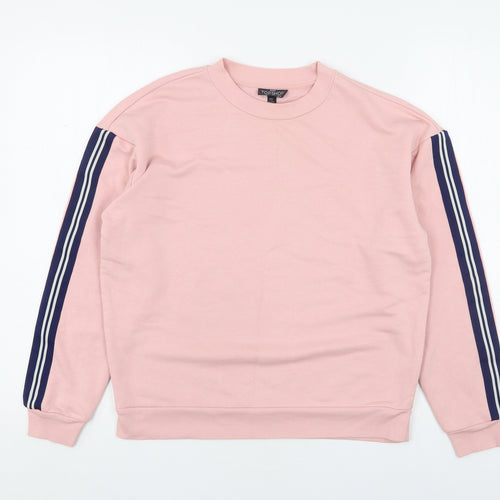 Topshop Womens Pink  Cotton Pullover Sweatshirt Size 6