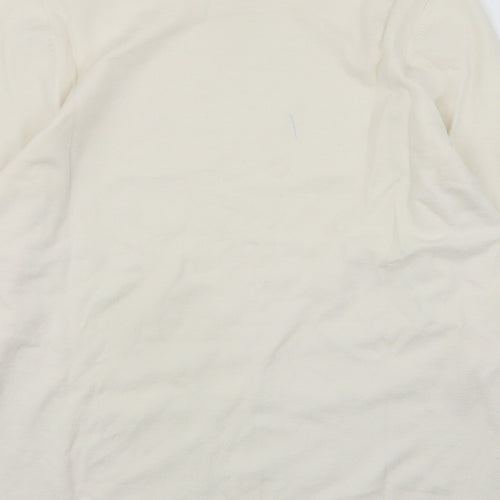 Olsen  Womens Beige Round Neck  Viscose Pullover Jumper Size 14