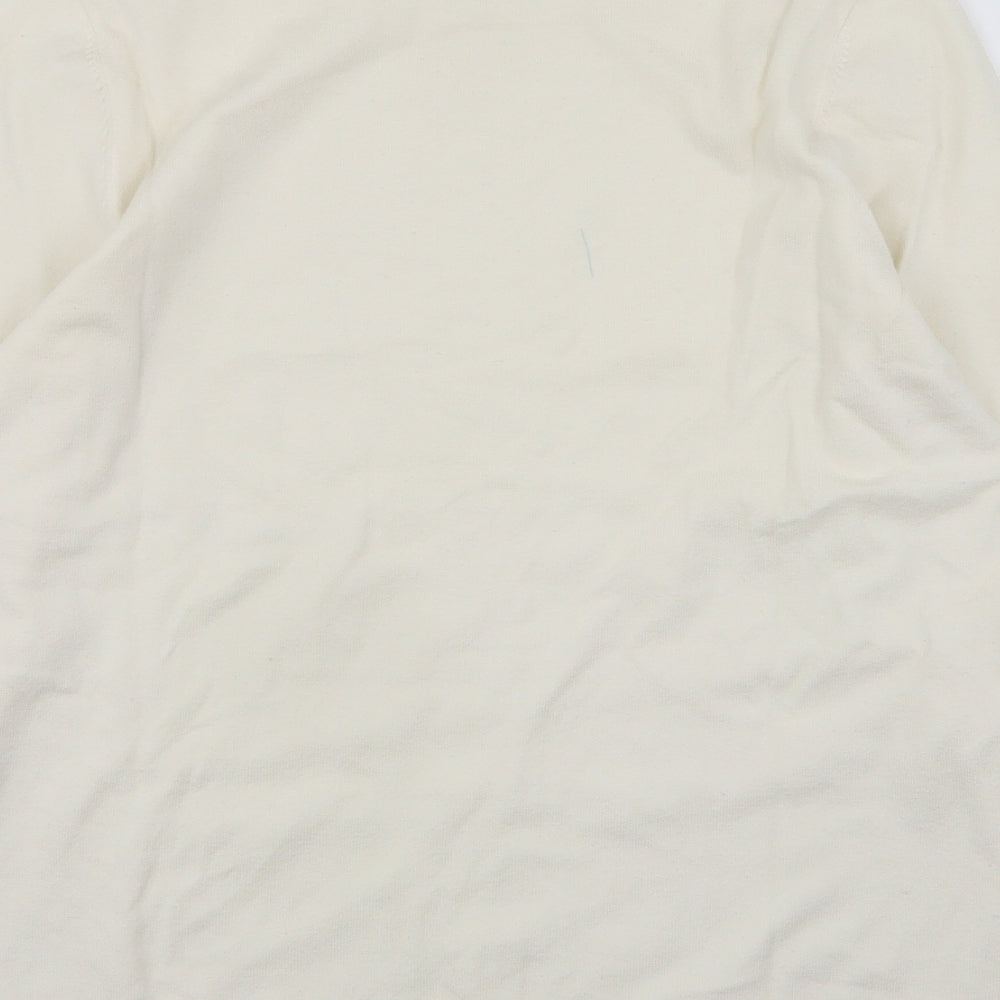Olsen  Womens Beige Round Neck  Viscose Pullover Jumper Size 14