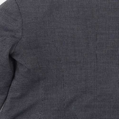 Marks and Spencer Womens Blue Check Polyester Jacket Suit Jacket Size 10