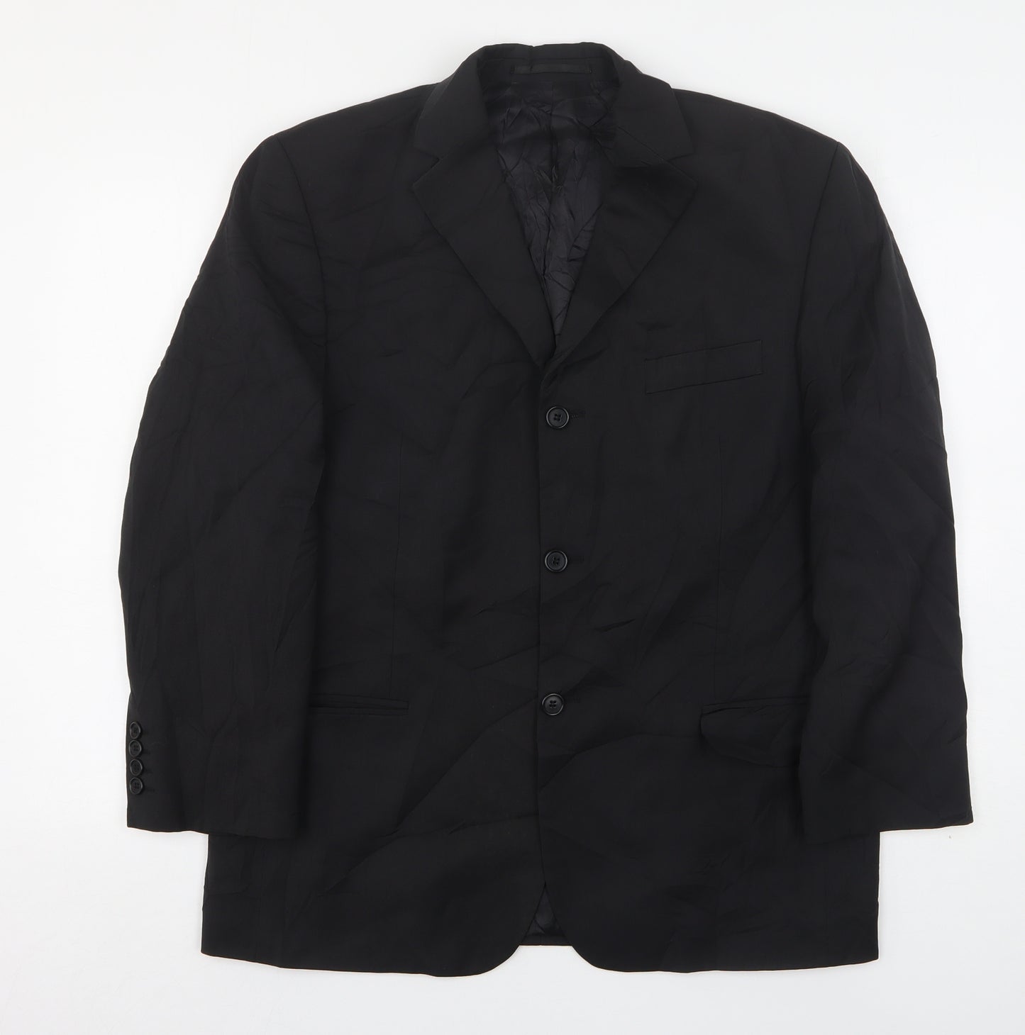 Pierre Cardin  Mens Black  Wool Jacket Suit Jacket Size 40