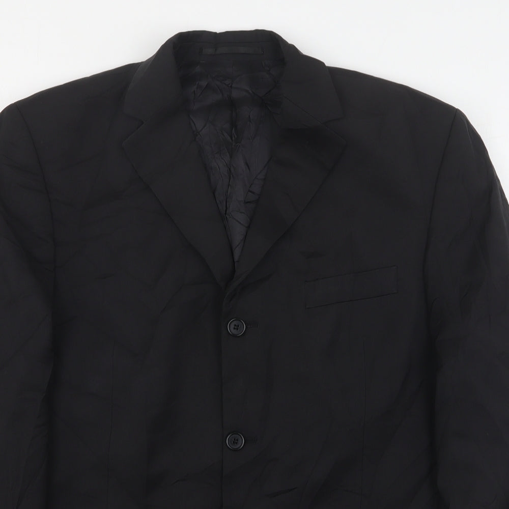 Pierre Cardin  Mens Black  Wool Jacket Suit Jacket Size 40