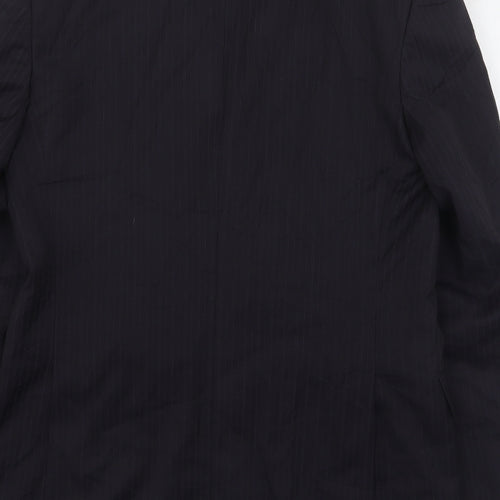 Marks and Spencer Mens Blue Striped Wool Jacket Suit Jacket Size 40