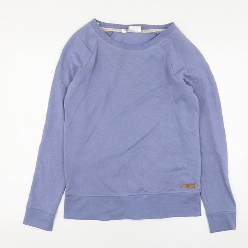 bonprix Womens Blue  Cotton Pullover Sweatshirt Size S