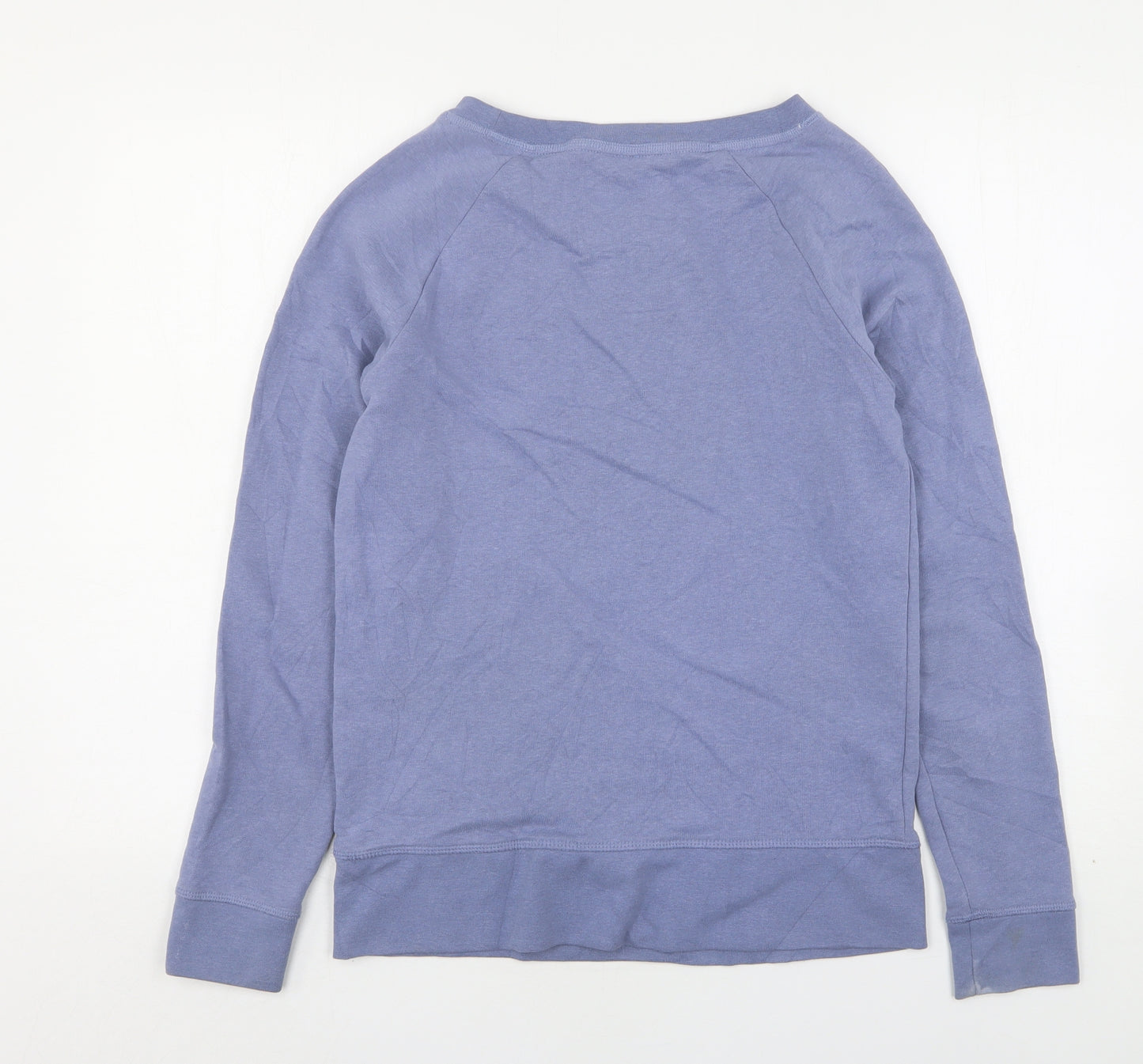 bonprix Womens Blue  Cotton Pullover Sweatshirt Size S