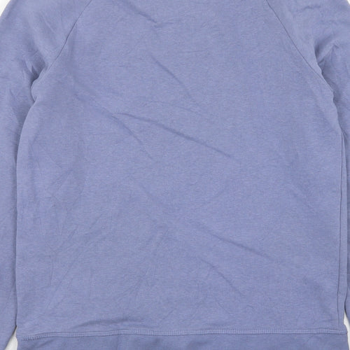 bonprix Womens Blue  Cotton Pullover Sweatshirt Size S