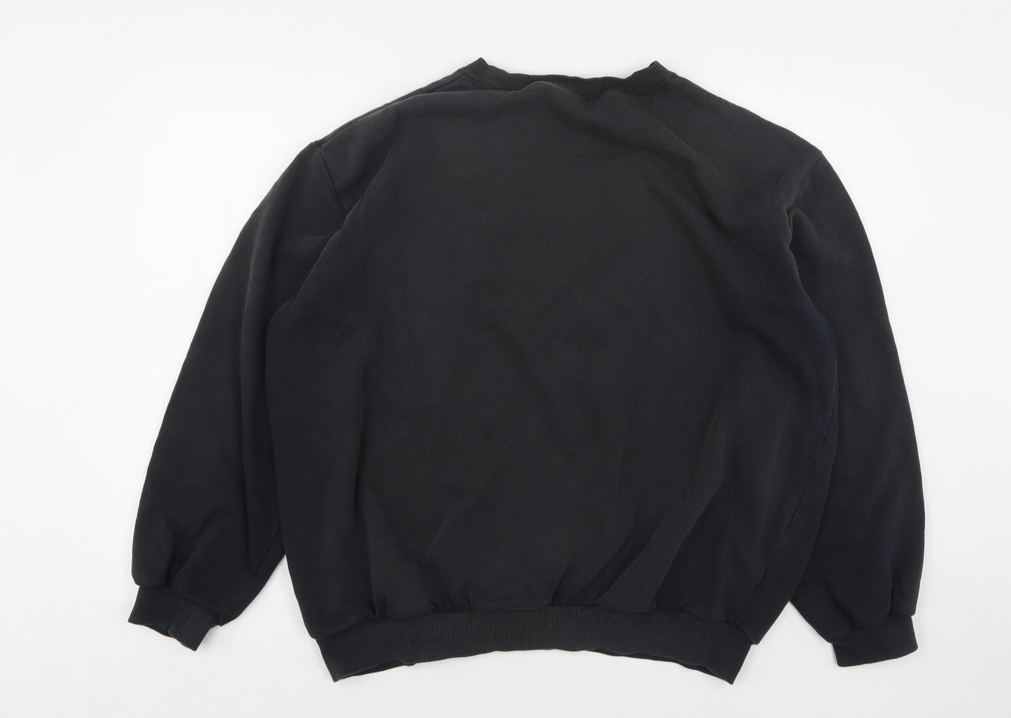 Cotton Traders Womens Black  Cotton Pullover Sweatshirt Size XL