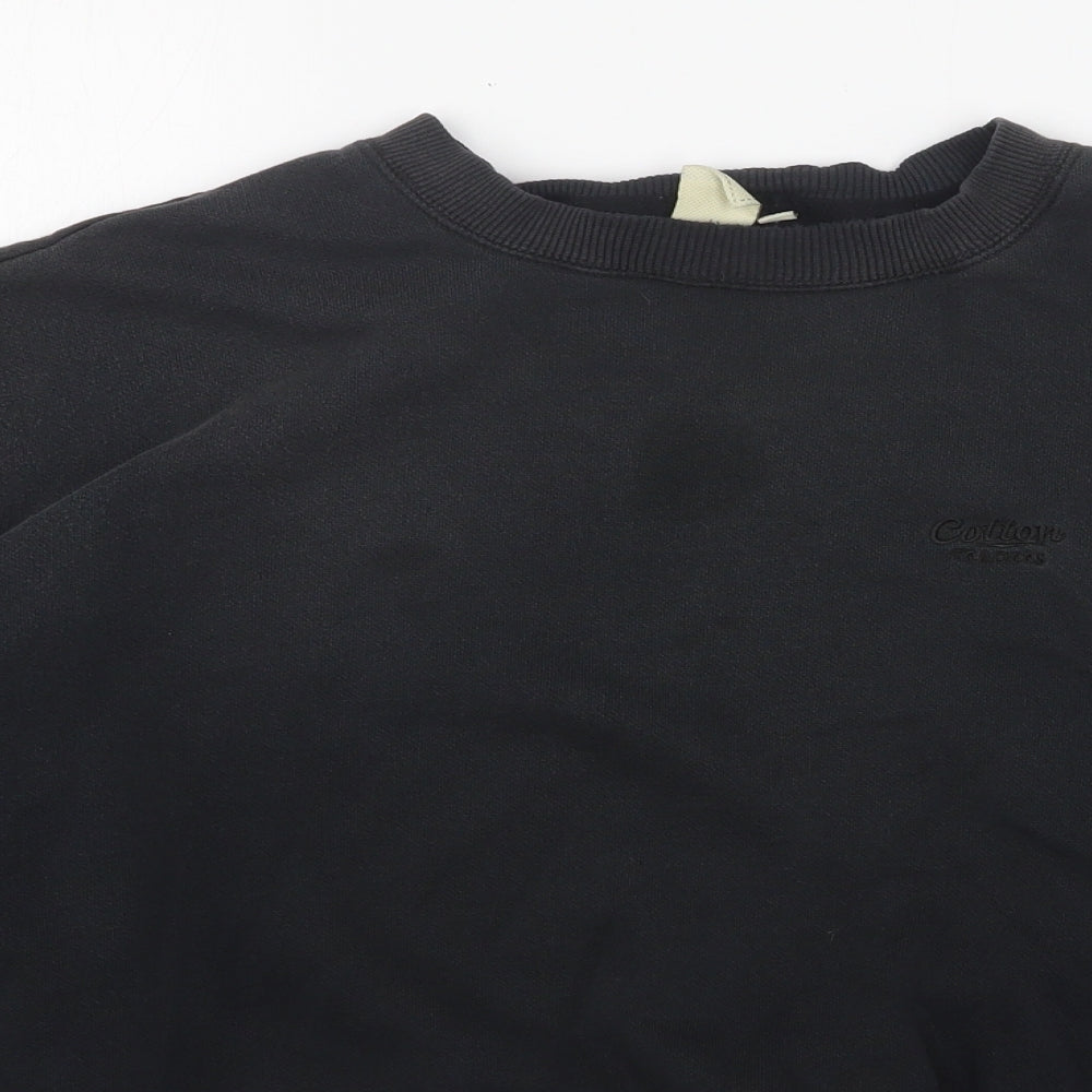 Cotton Traders Womens Black  Cotton Pullover Sweatshirt Size XL