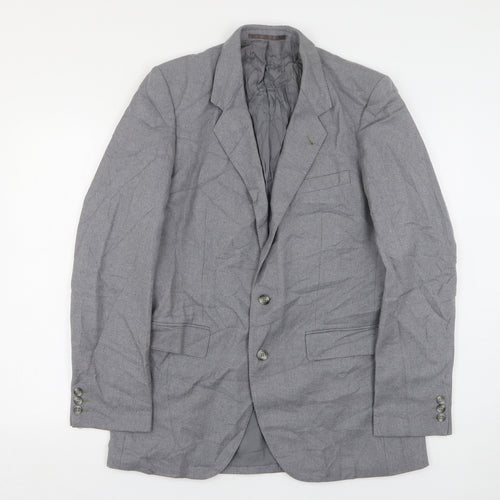Burton  Mens Grey  Wool Jacket Suit Jacket Size 38