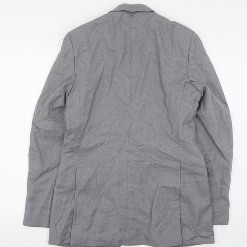 Burton  Mens Grey  Wool Jacket Suit Jacket Size 38