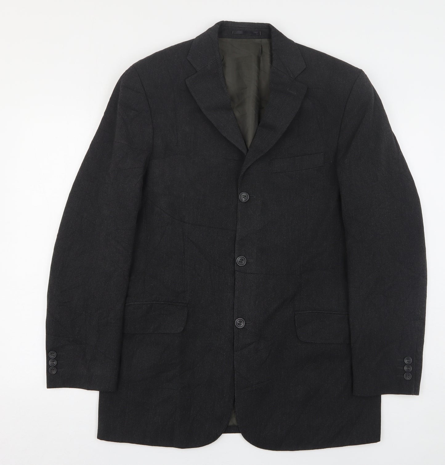 Blakes Mens Grey  Polyester Jacket Suit Jacket Size 40