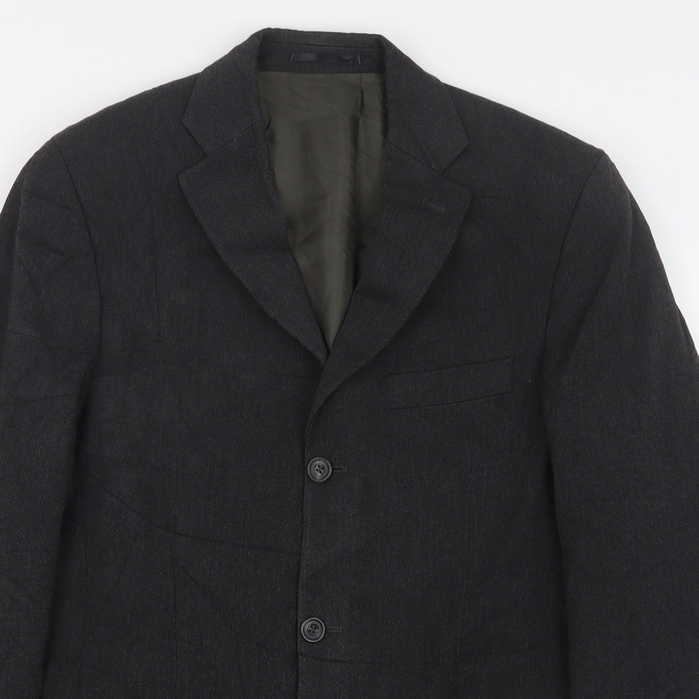 Blakes Mens Grey  Polyester Jacket Suit Jacket Size 40