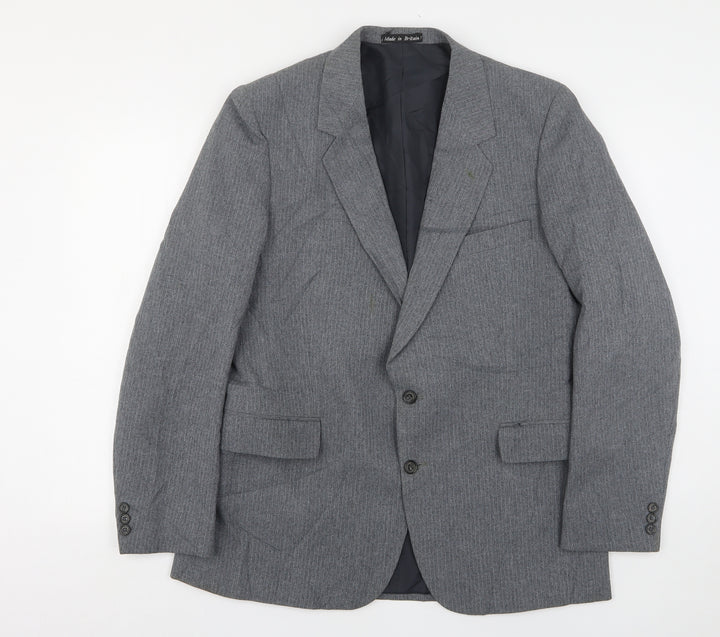 Greenwoods Mens Grey  Polyester Jacket Suit Jacket Size 42