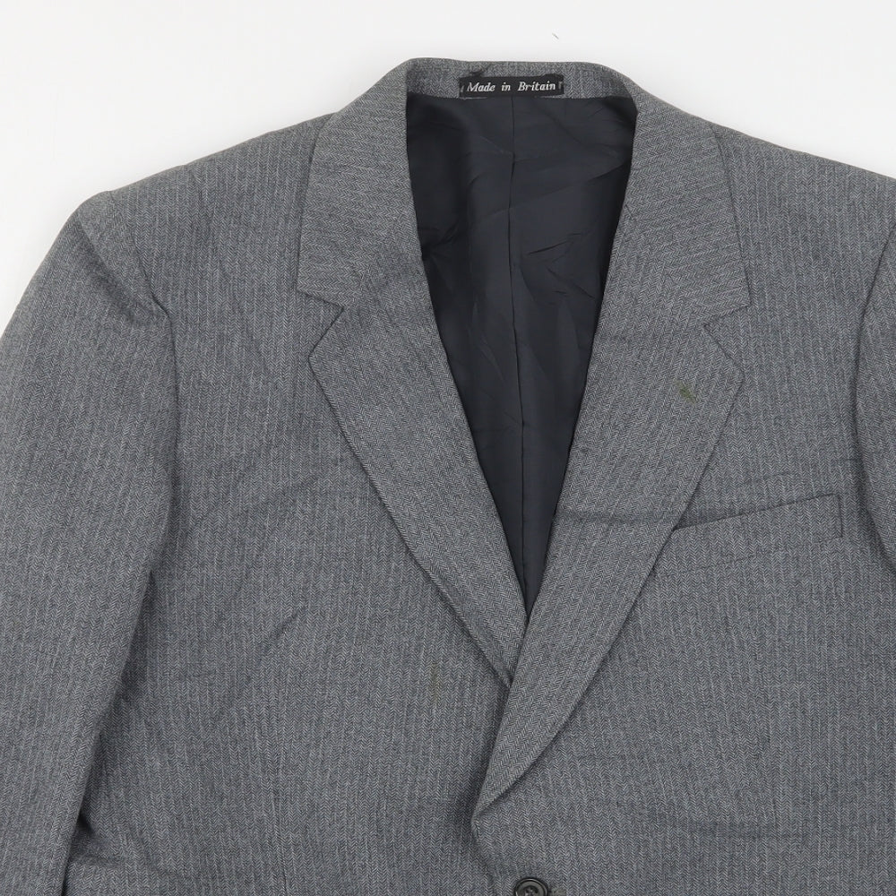 Greenwoods Mens Grey  Polyester Jacket Suit Jacket Size 42