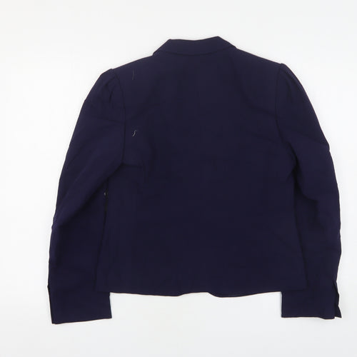 St Michael Womens Blue  Polyester Jacket Suit Jacket Size 10