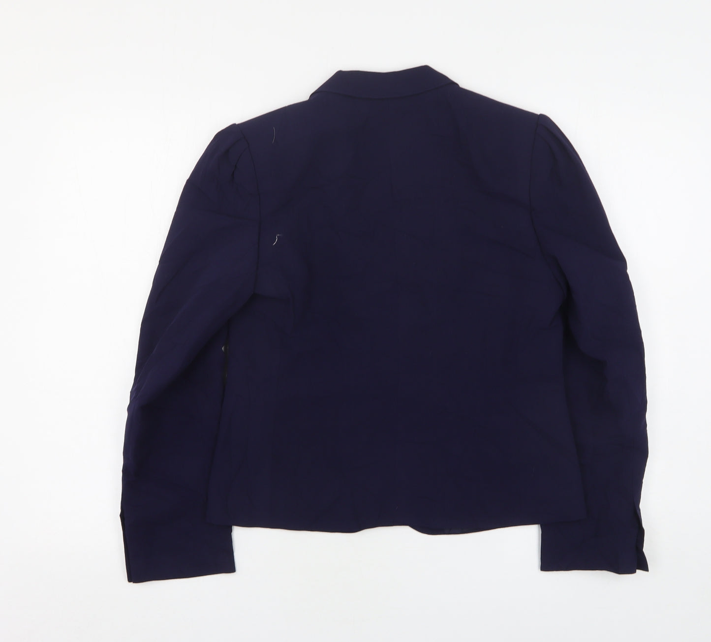 St Michael Womens Blue  Polyester Jacket Suit Jacket Size 10