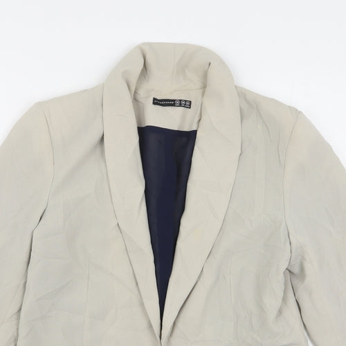 Atmosphere Womens Beige  Polyester Jacket Blazer Size 10